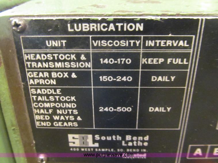 image for item AY9181 1975 South Bend Fourteen metal lathe