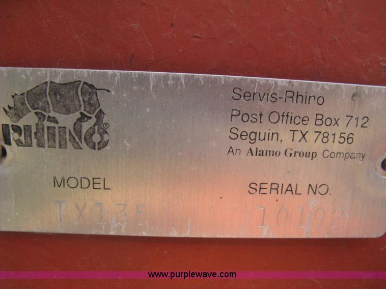 image for item H5290 Rhino TX135 Turf Flex batwing mower