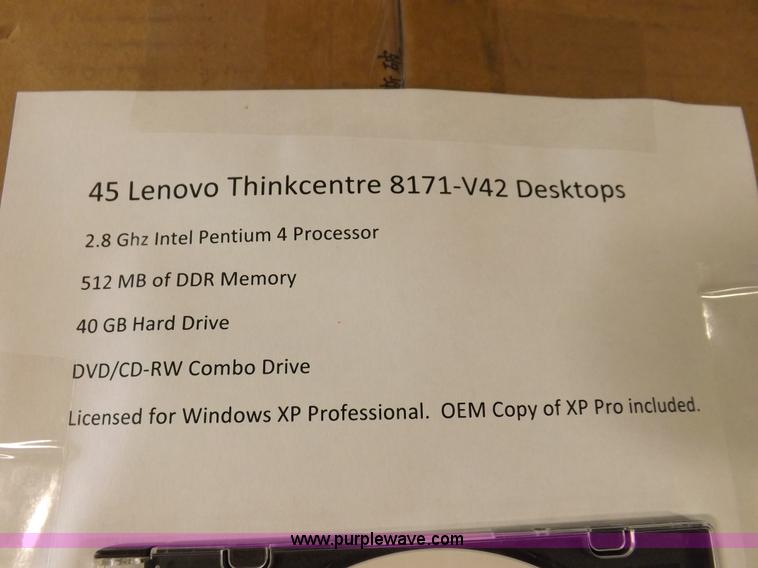 image for item H9218 (45) Lenovo ThinkCentre 8171-V42 desktop computers