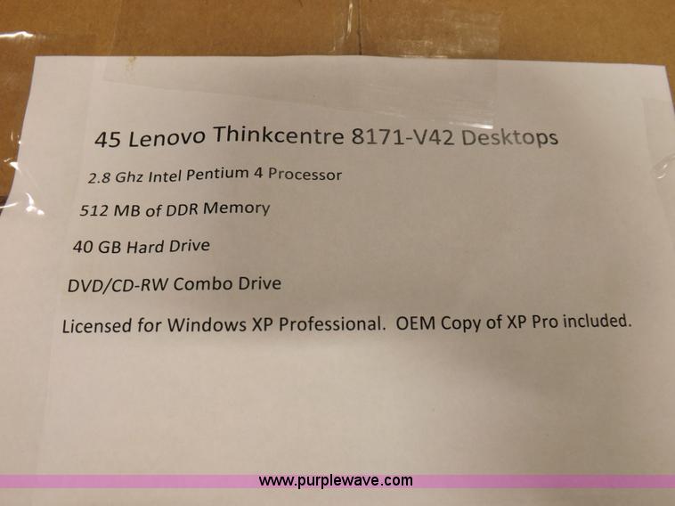 image for item H9219 (45) Lenovo ThinkCentre 8171-V42 desktop computers