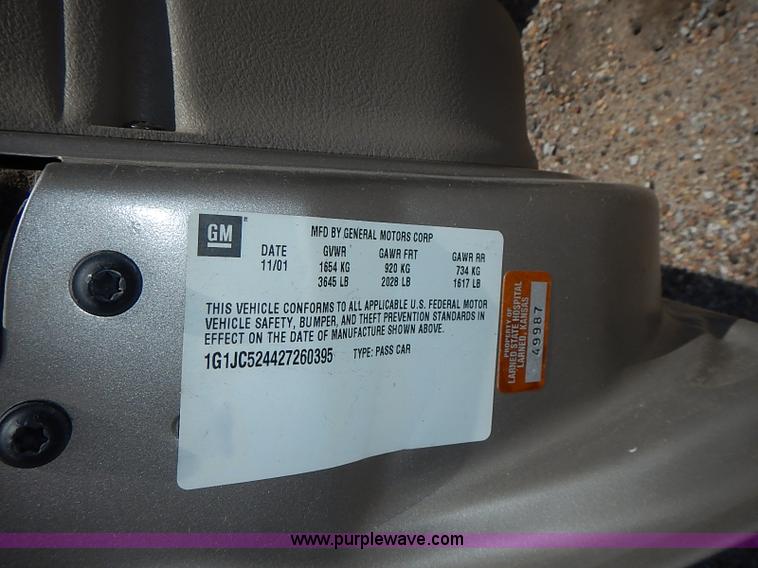 image for item I3537 2002 Chevrolet Cavalier