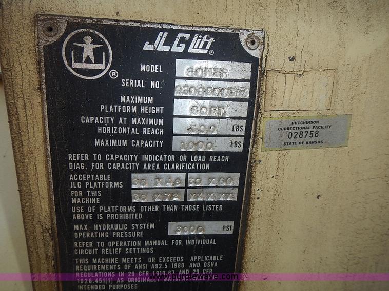 image for item I3547 1985 JLG 60HTR boom lift