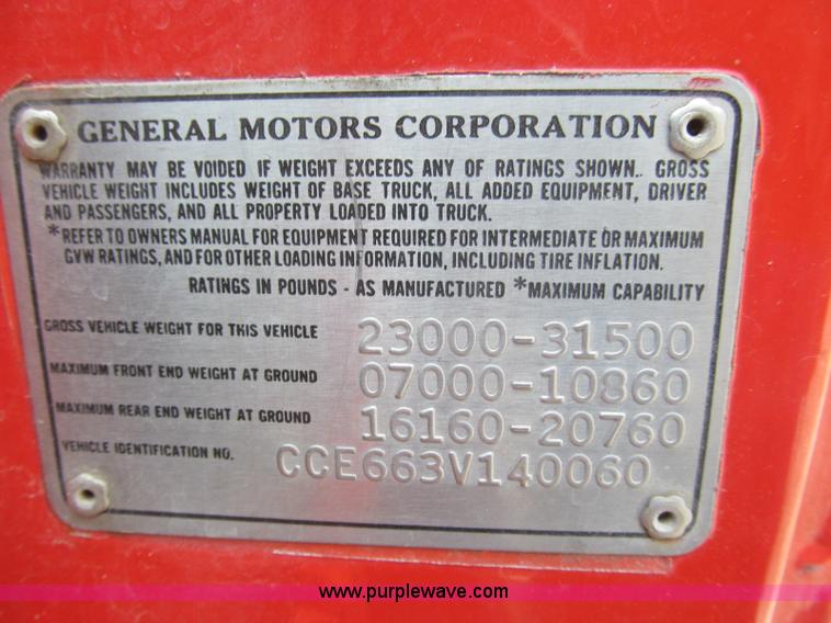 image for item I8987 1973 GMC C65 utility truck