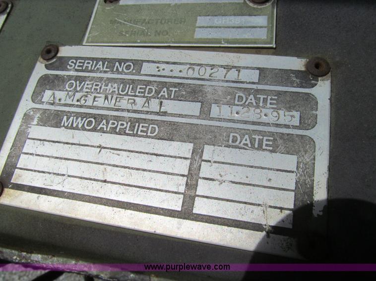 image for item I8988 1986 Am General 2.5 ton truck