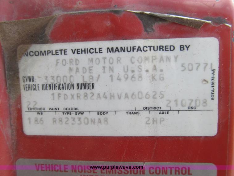 image for item I8996 1987 Ford LN8000 dump truck