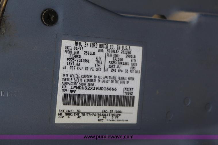 image for item J1130 1997 Ford Explorer XL SUV