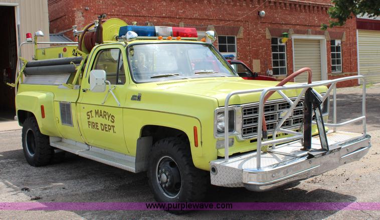 image for item J1145 1977 Chevrolet Custom Deluxe 30 fire truck