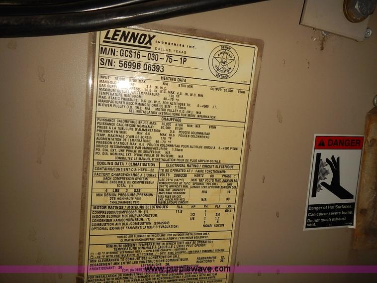 image for item BA9650 Lennox GCS16-030-75-1P central air unit