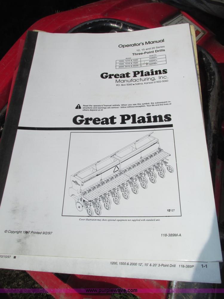 image for item F7493 1999 Great Plains Solid Stand 1500 grain drill