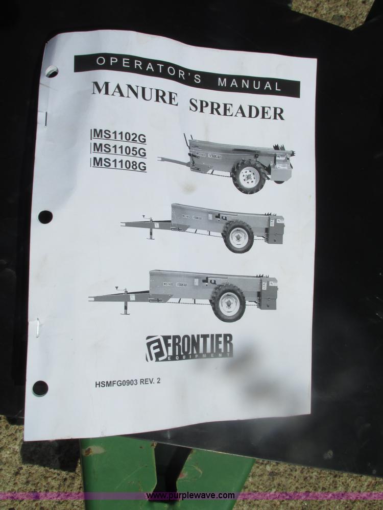image for item F7496 2013 Frontier MS1105 manure spreader