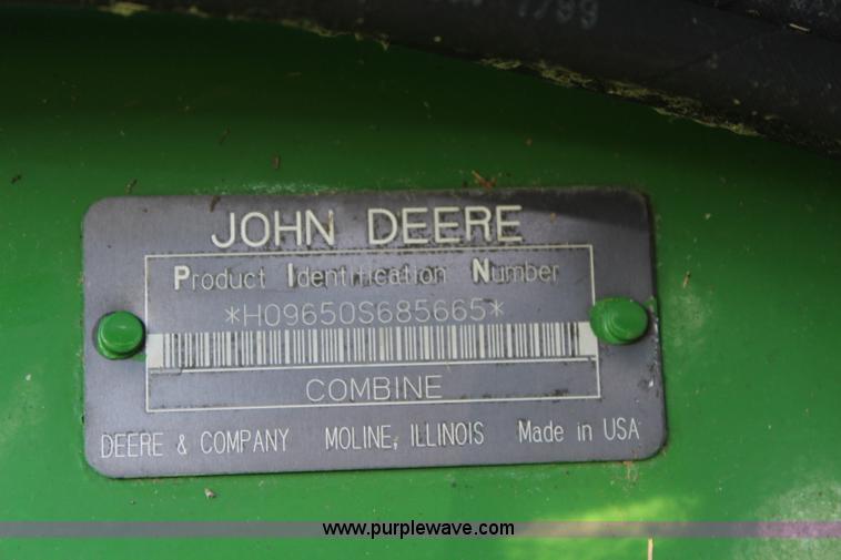 image for item J2220 2000 John Deere 9650 STS RWA combine