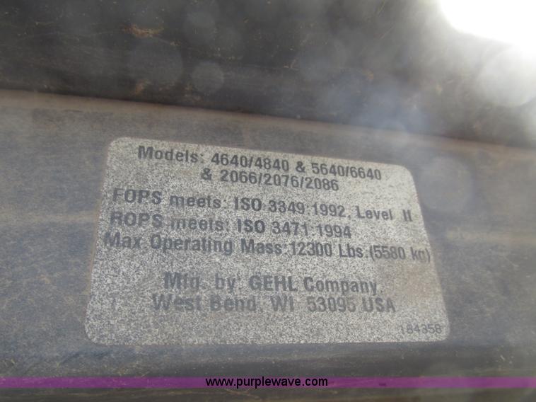 image for item F7494 2006 Gehl 6640E skid steer