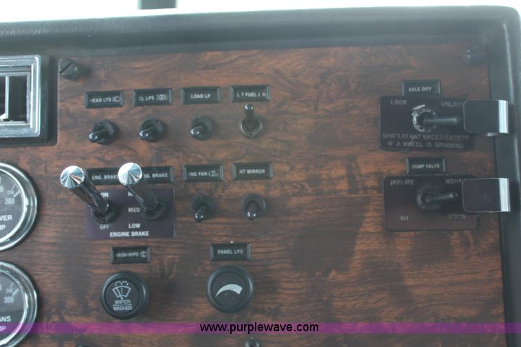 image for item H1375 1997 Peterbilt 377 flatbed truck