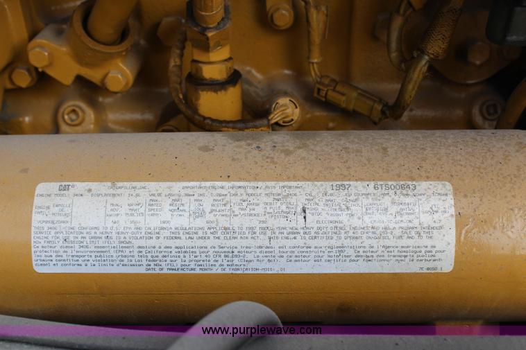 image for item H1375 1997 Peterbilt 377 flatbed truck