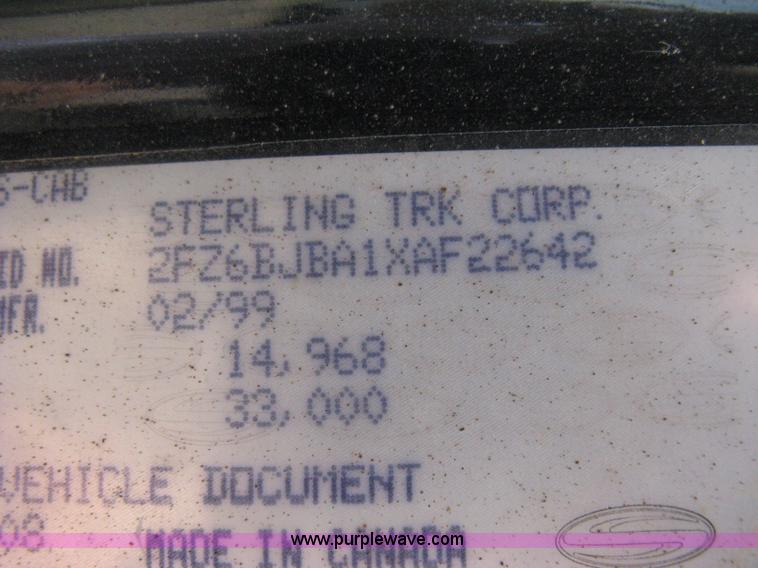 image for item H5270 1999 Sterling L8500 Series crew cab cargo/bobtail truck