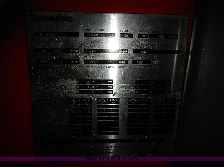 image for item J3153 Raymond 740DR32TT Deep-Reach forklift