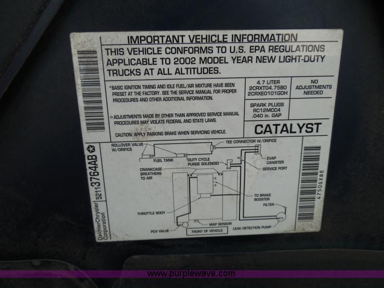 image for item I3370 2002 Dodge Durango SLT Limited Edition SUV