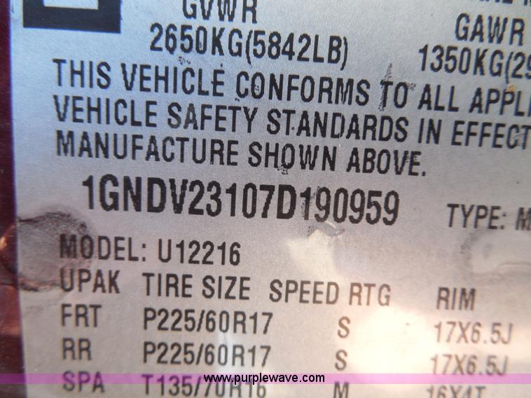 image for item I3475 2007 Chevrolet Uplander LS van