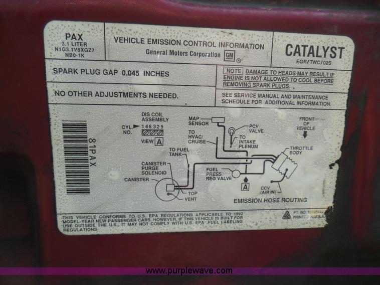 image for item I3477 1992 Chevrolet Corsica LT