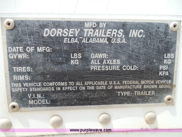 image for item I3355 1995 Dorsey AIDT-LS dray van trailer