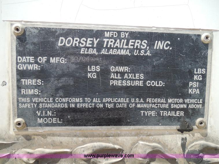 image for item I3356 1995 Dorsey AIDT-LS dry van trailer
