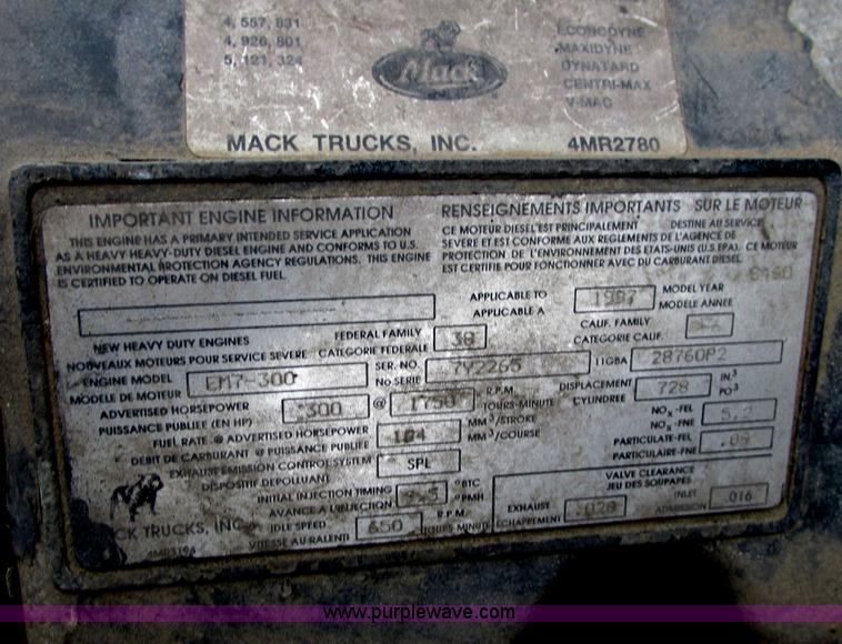 image for item I3482 1998 Mack DM690S liquid vacuum truck with liquid ring blower