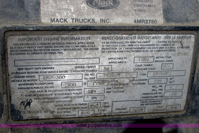 image for item I3482 1998 Mack DM690S liquid vacuum truck with liquid ring blower
