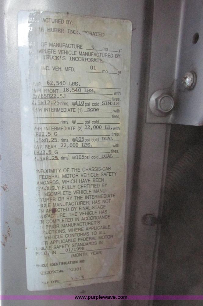 image for item I3482 1998 Mack DM690S liquid vacuum truck with liquid ring blower