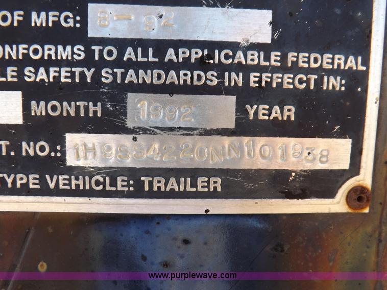 image for item I9074 1992 Flowboy chain bottom trailer