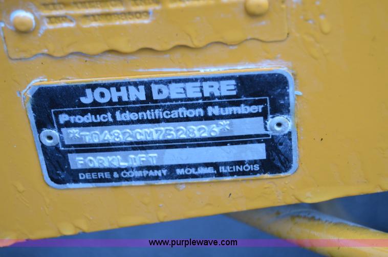image for item F8333 1986 John Deere 482C rough terrain forklift