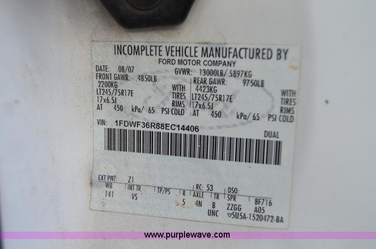 image for item I2997 2008 Ford F350 Super Duty XL service truck