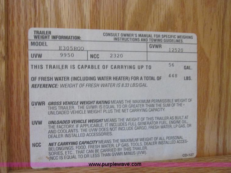 image for item I6163 1998 Peterson Excel fifth wheel camper