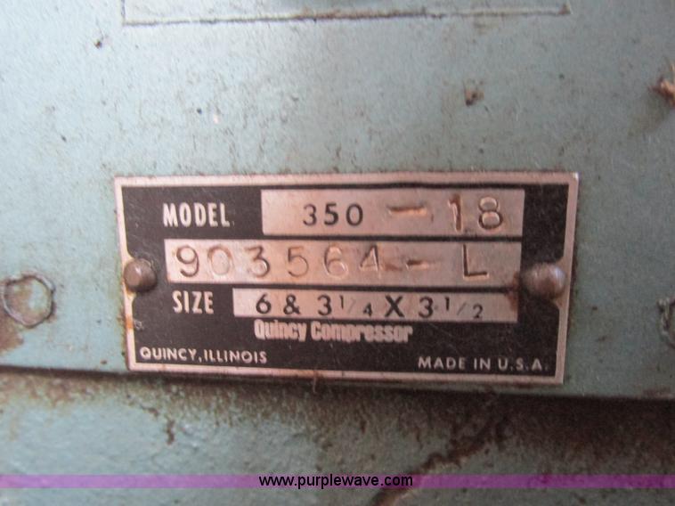 image for item I6189 Quincy 350-18 dual compressor air compressor