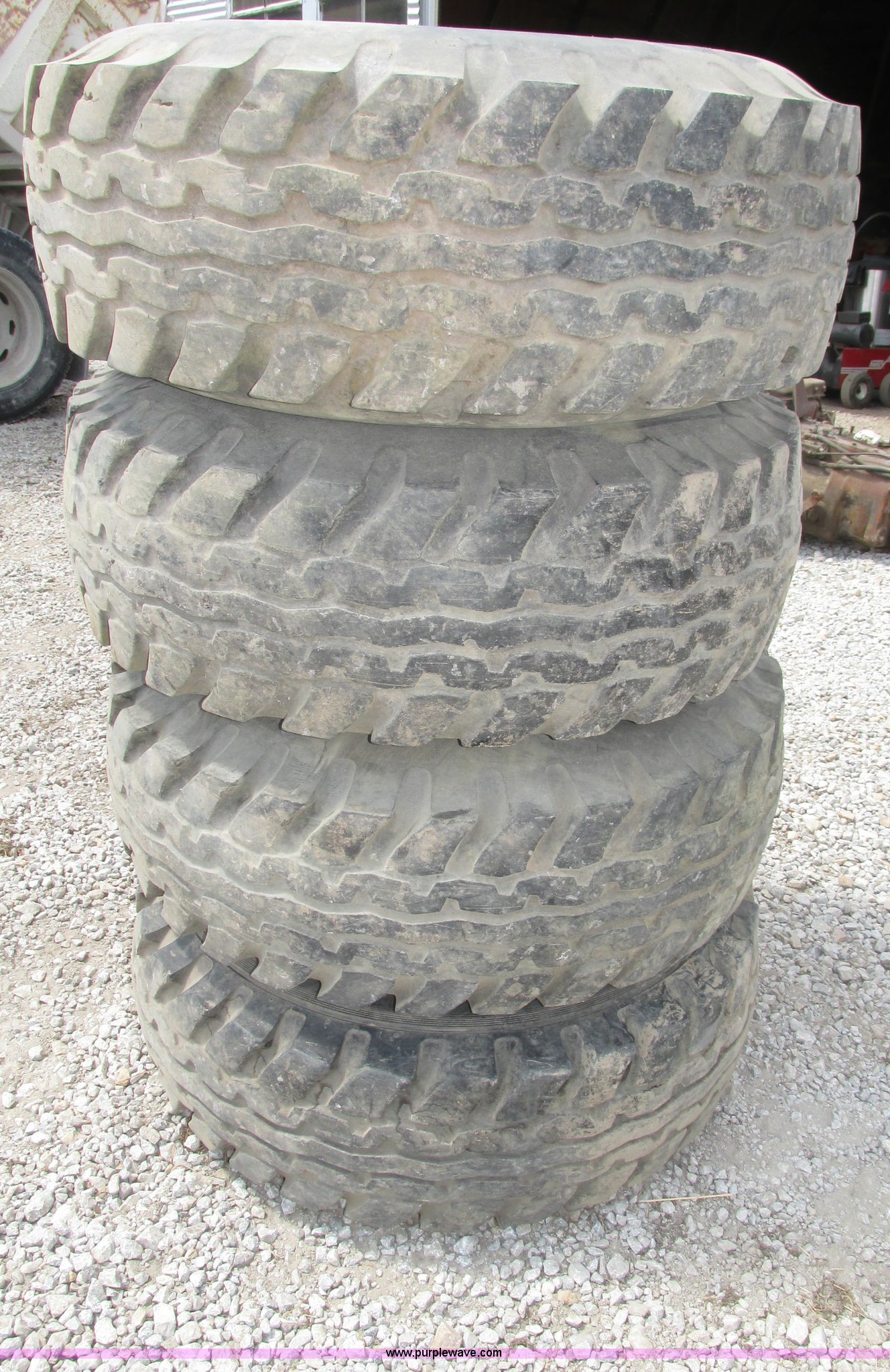 (4) Goodyear Wrangler 36x12.5016.5LT tires in Red Oak, IA Item AE9289 sold Purple Wave