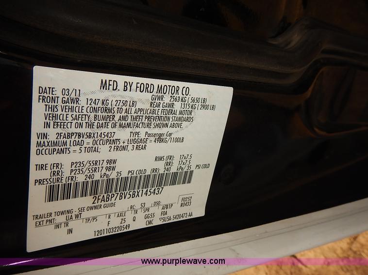 image for item E7771 2011 Ford Crown Victoria Police Interceptor