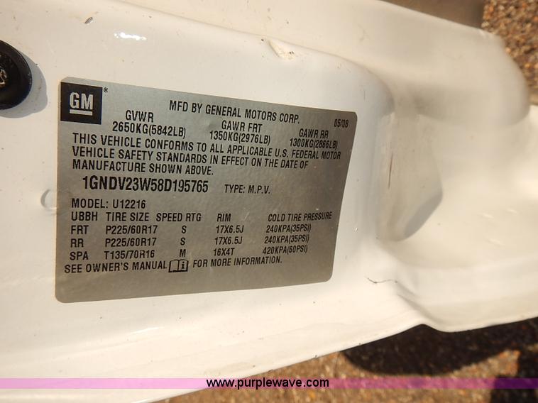 image for item E7793 2008 Chevrolet Uplander LS van