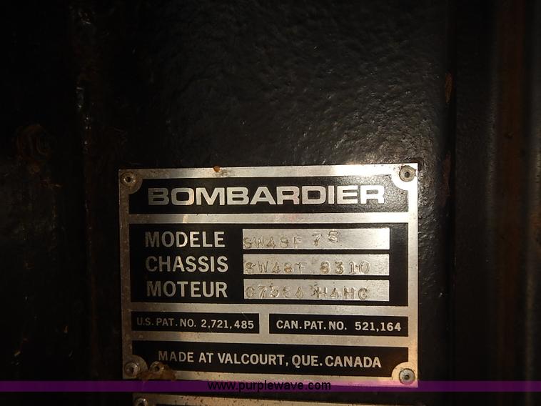 image for item E7796 1976 Bombardier SW48F75 track plow