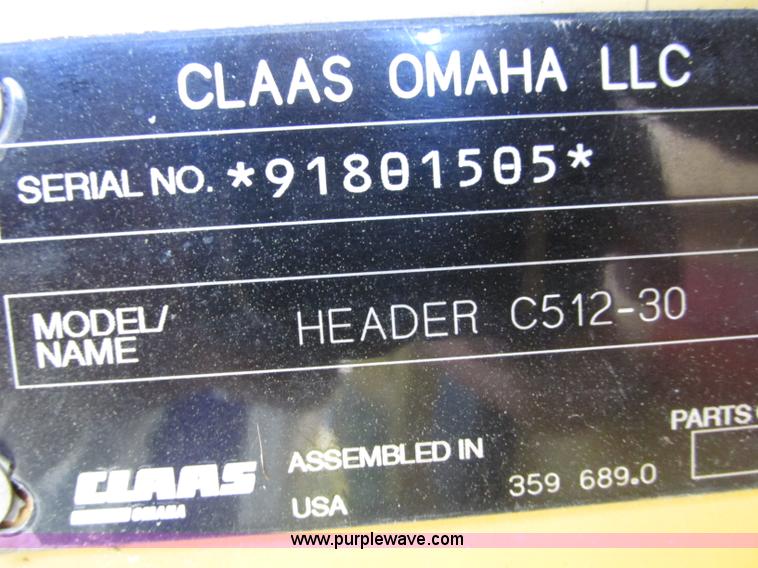 image for item F7499 2004 Lexion C512 corn head