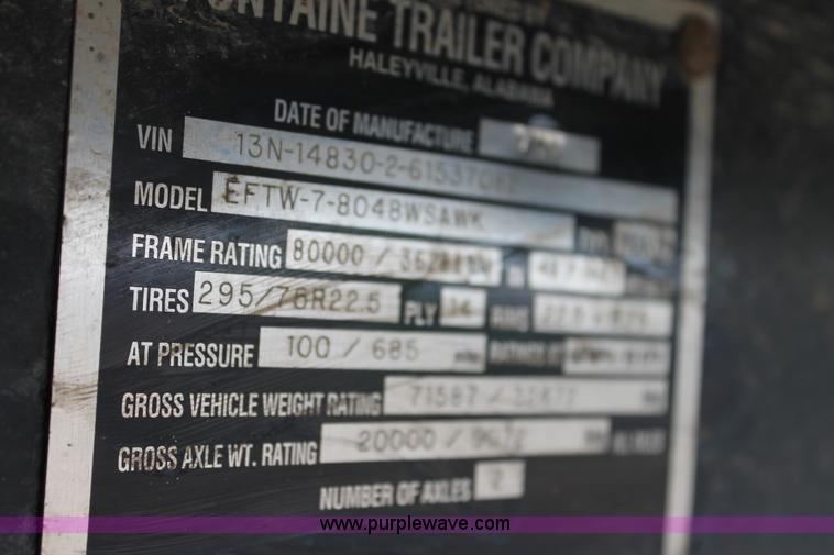 image for item H1736 2006 Fontaine EFTW-7-8048WSAWK flatbed trailer