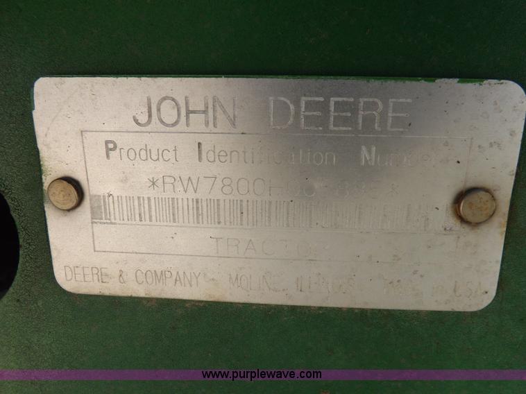 image for item H9165 1994 John Deere 7800 tractor