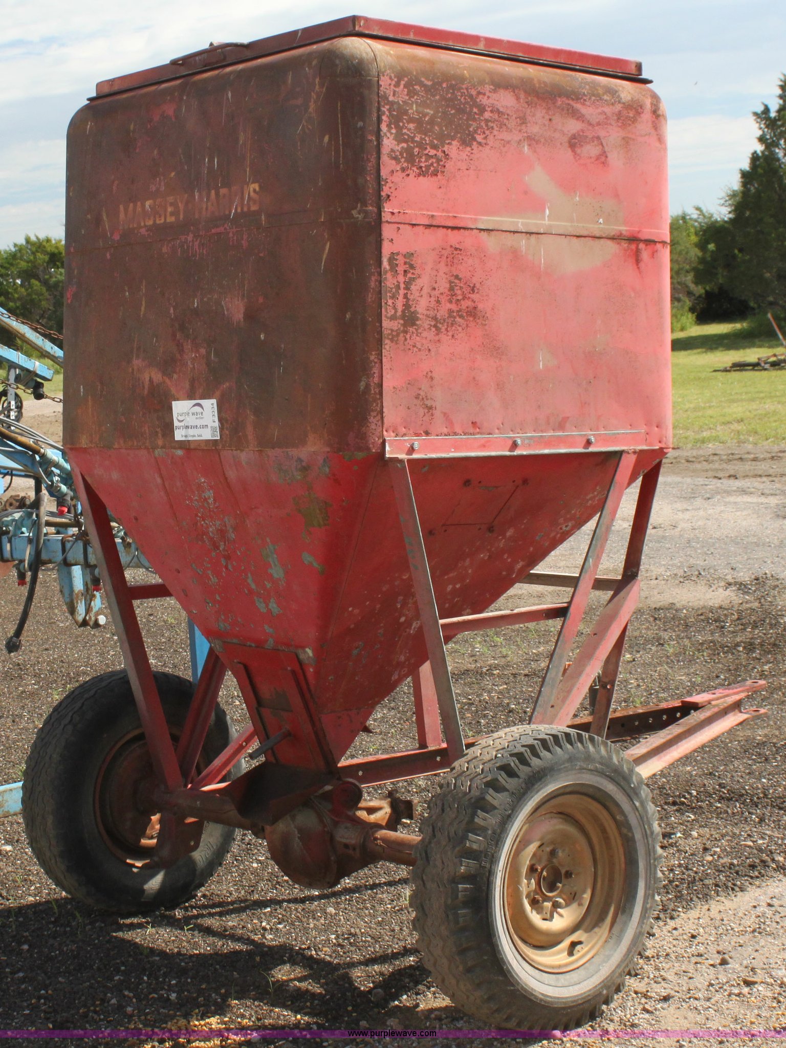 MasseyHarris portable grain bin in Greensburg, KS Item F3334 sold