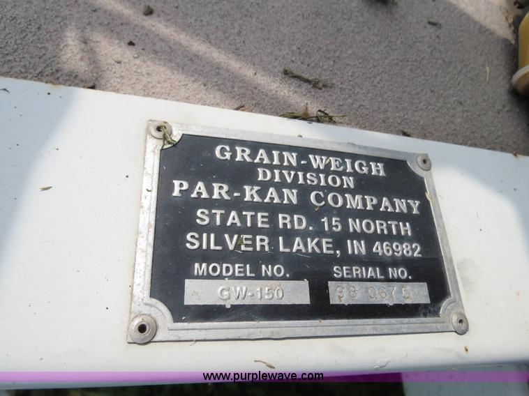 image for item B4936 1998 Par-Kan GW-150 weigh wagon