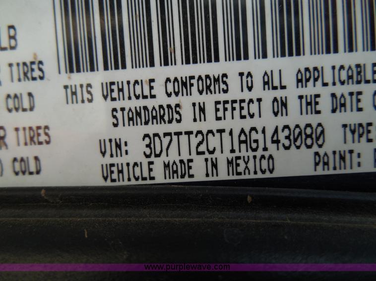 image for item I3386 2010 Dodge Ram 2500 HD SLT Crew Cab pickup truck