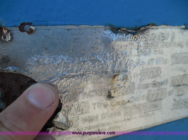 image for item I3387 1999 CFS Welding Services gooseneck flatbed trailer