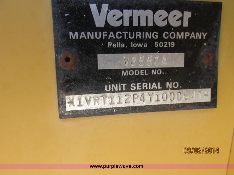 image for item E7861 2000 Vermeer V8550A rock saw