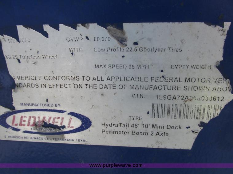 image for item F7498 2008 Ledwell LW48HT2-10-PB trailer