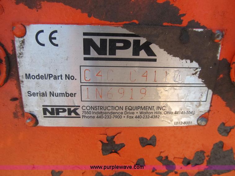 image for item G6513 NPK C4C-C4110 vibratory compactor