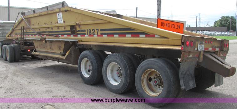 image for item G9988 1989 Load King 1827 belly dump trailer