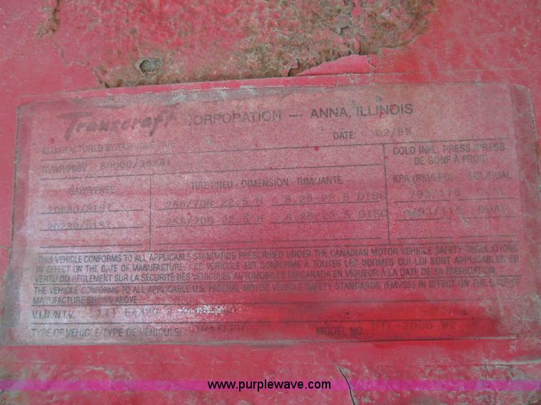 image for item G9997 1999 Transcraft DTL2000 Eagle Super-Beam trailer