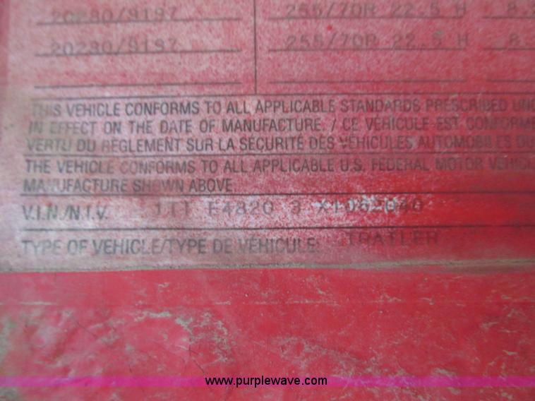 image for item G9997 1999 Transcraft DTL2000 Eagle Super-Beam trailer